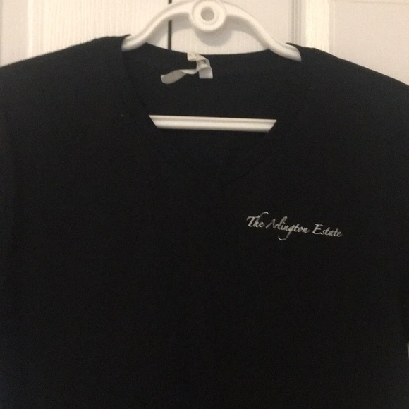 V-Neck Short Sleeve T-Shirt Black - Picture 2 of 9